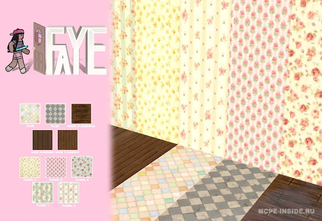 FAYE devor qog'ozlari va pollar — Minecraft mod, rasm 1