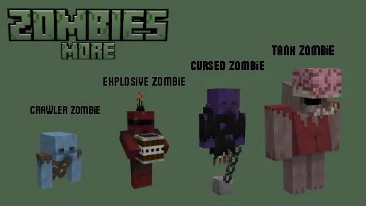 Zombies More — Minecraft mod, rasm 2