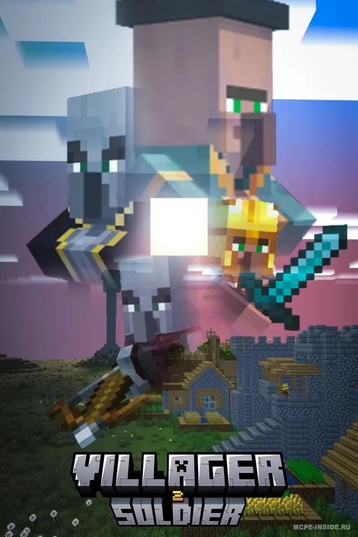 Qishloqlik-soldat — Minecraft mod, rasm 1