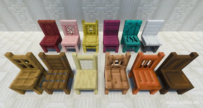 Yog'och stullar — Minecraft mod, rasm 1