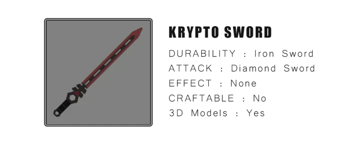 Noyob qilich — Minecraft mod, rasm 2