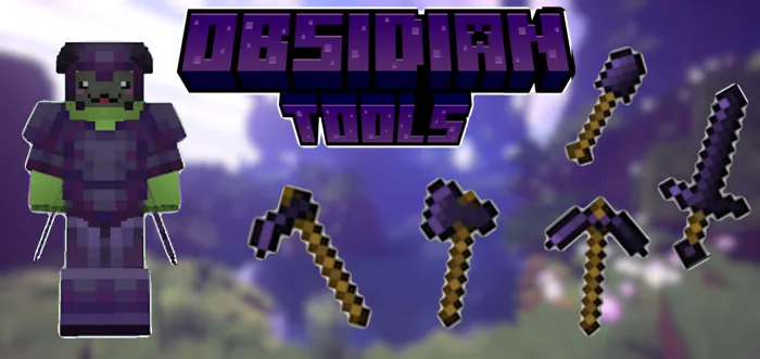 Obsidian qurollar — Minecraft mod, rasm 1