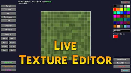 Live Texture Editor — Minecraft mod, rasm 1