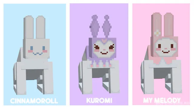 Sanrio quyonlari — Minecraft mod, rasm 1