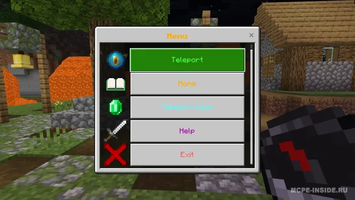 Teleportatsiya — Minecraft mod, rasm 1