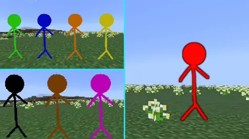 Stickman'ga aylanish — Minecraft mod, rasm 1