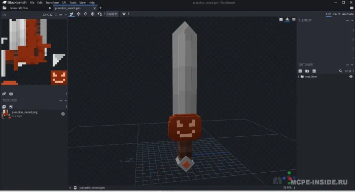 Qovoq qilich — Minecraft mod, rasm 2