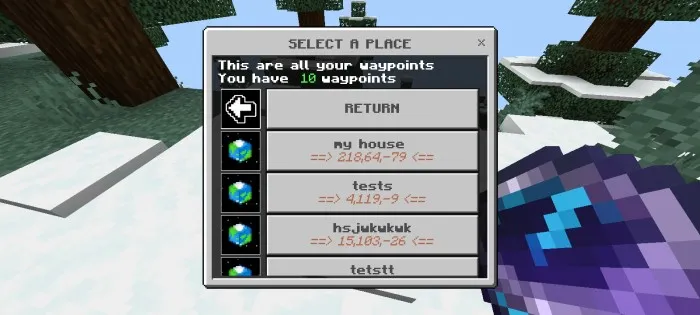 Yo'l nuqtalari — Minecraft mod, rasm 4