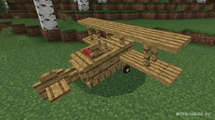 Yog'och samolyot — Minecraft mod, rasm 1