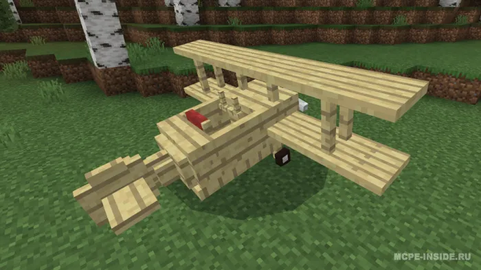 Yog'och samolyot — Minecraft mod, rasm 2