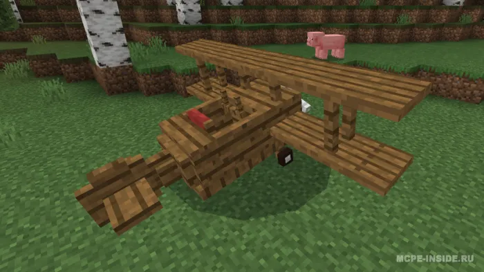 Yog'och samolyot — Minecraft mod, rasm 3