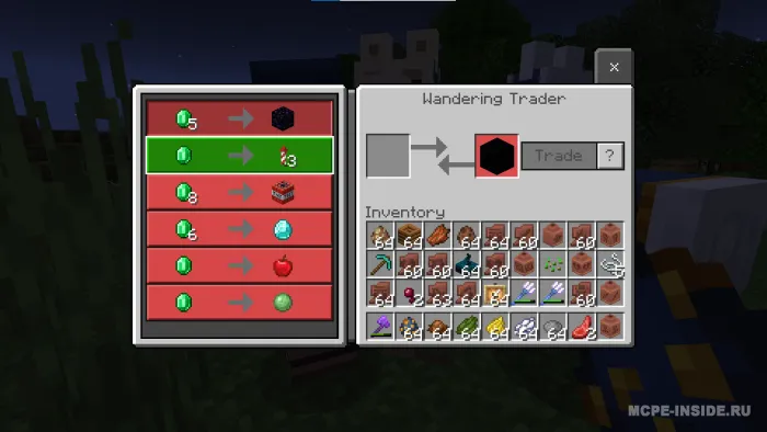 Sayohat qiluvchi savdogarning foydali bitimlari — Minecraft mod, rasm 1