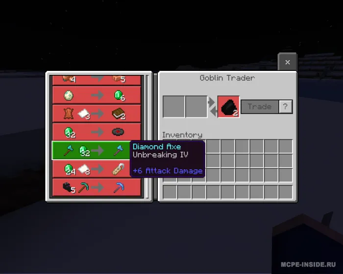 Goblin bilan savdo — Minecraft mod, rasm 2