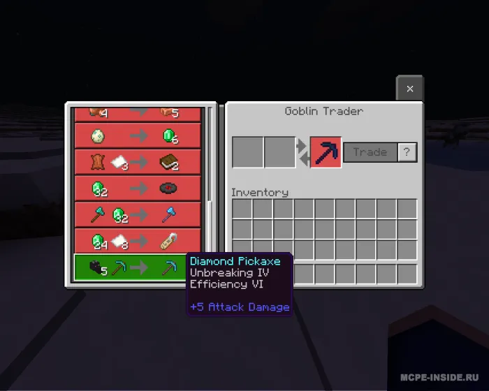 Goblin bilan savdo — Minecraft mod, rasm 3