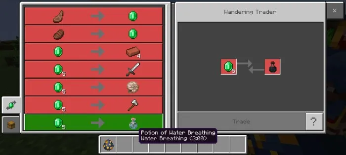 Sayohat qiluvchi savdogar yaxshilanishi — Minecraft mod, rasm 2