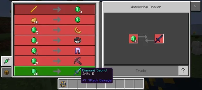 Sayohat qiluvchi savdogar yaxshilanishi — Minecraft mod, rasm 3