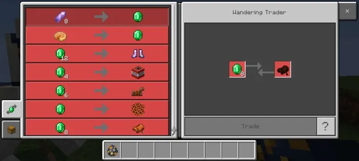 Sayohat qiluvchi savdogar yaxshilanishi — Minecraft mod, rasm 4