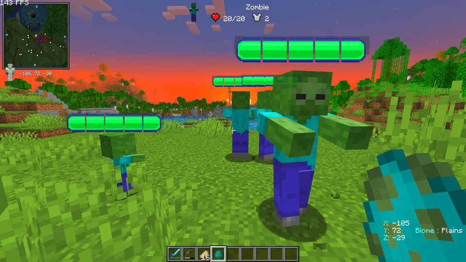 Health Bar Indicator — Minecraft mod, rasm 2