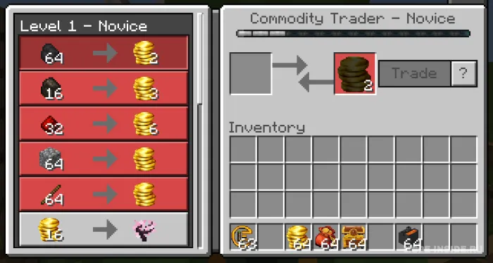 Buyumlar ayirboshlash — Minecraft mod, rasm 3