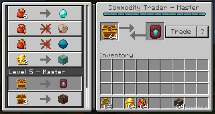 Buyumlar ayirboshlash — Minecraft mod, rasm 4