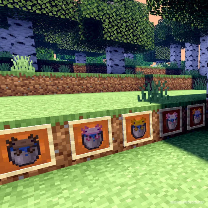 Yaxshilangan aksolotl chelaklari — Minecraft mod, rasm 3