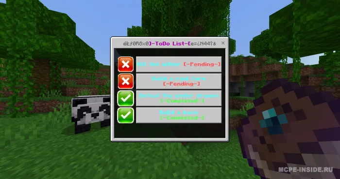 Vazifalar ro'yxati — Minecraft mod, rasm 2