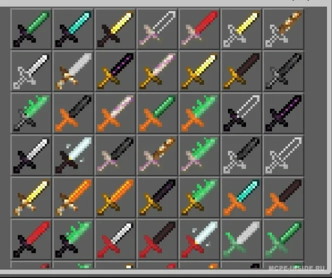 Ko'proq qilichlar — Minecraft mod, rasm 4