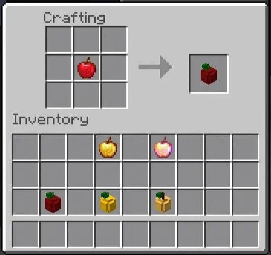 Joylashtiriladigan olmalar — Minecraft mod, rasm 4