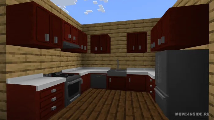 Oshxona mebellari to'plami — Minecraft mod, rasm 2