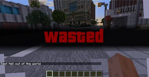 GTA 5: "Wasted" o'lim ekrani — Minecraft mod, rasm 1