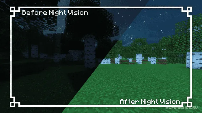 Tungi ko'rish — Minecraft mod, rasm 1