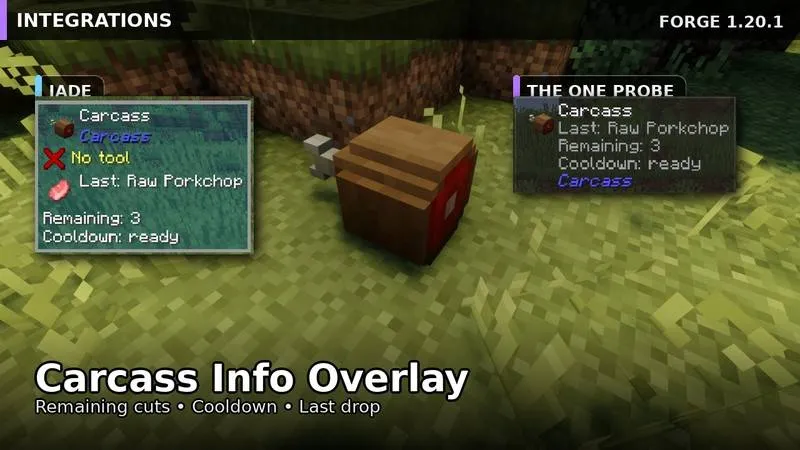 Carcass — Immersive Hunting & Butchering — Minecraft mod, rasm 2