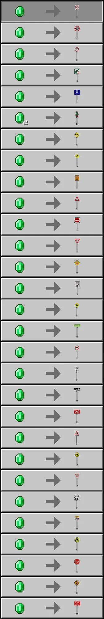 Yo'l belgilari — Minecraft mod, rasm 2