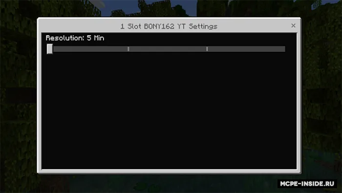 "1 slot" sinovi — Minecraft mod, rasm 3