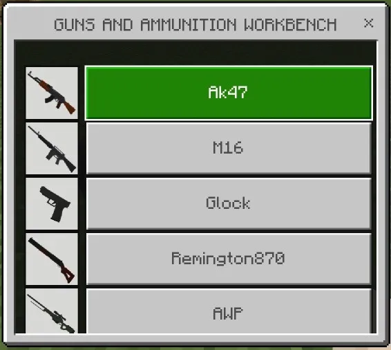 Qurollar — Minecraft mod, rasm 1