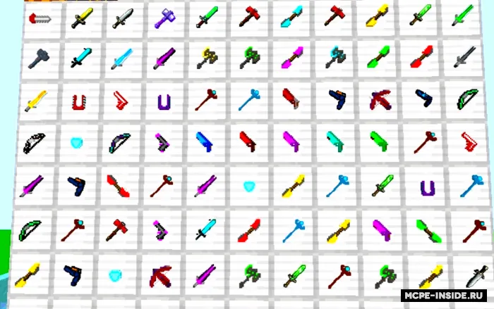 Qurollar + — Minecraft mod, rasm 1