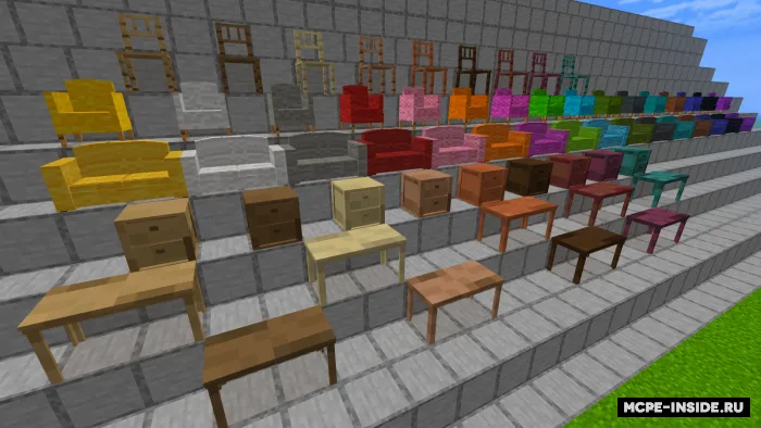 3D mebel to'plami — Minecraft mod, rasm 1