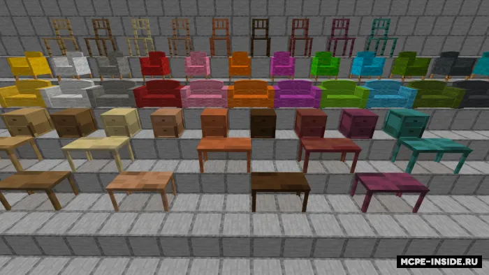 3D mebel to'plami — Minecraft mod, rasm 2
