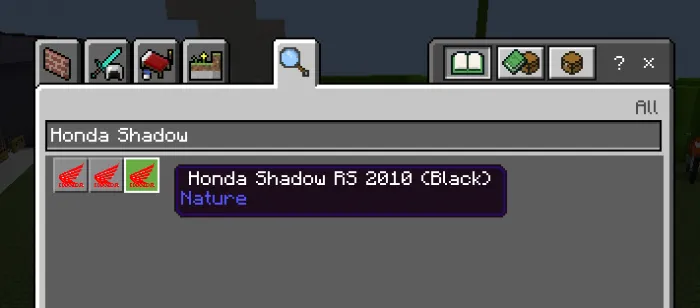 Honda Shadow RS 2010 — Minecraft mod, rasm 4