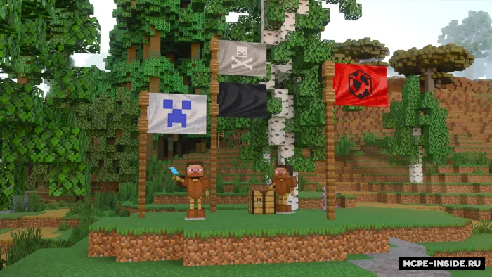 Vanil bayroqlar — Minecraft mod, rasm 1