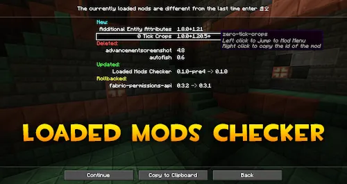 Loaded Mods Checker — Minecraft mod, rasm 1