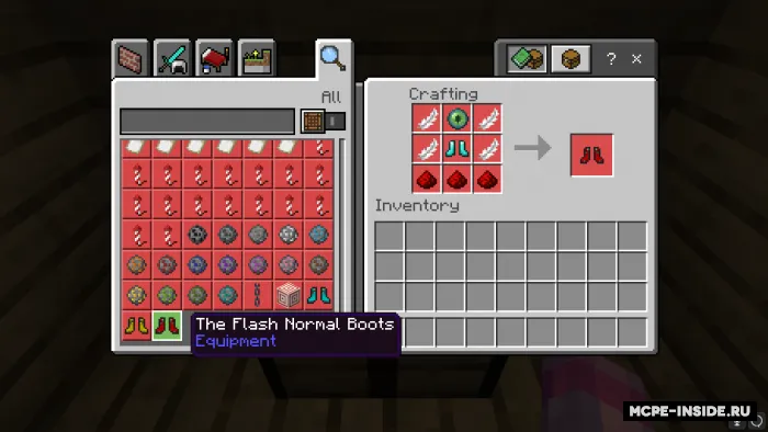Flash botinkalari — Minecraft mod, rasm 4