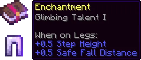 Glimbing Talent Enchantment — Minecraft mod, rasm 2