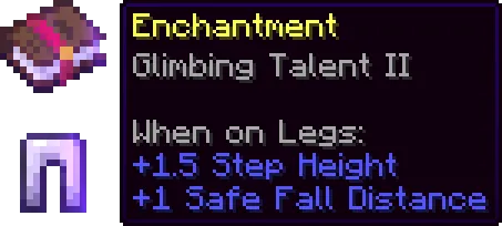 Glimbing Talent Enchantment — Minecraft mod, rasm 3