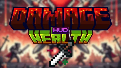 Health & Damage HUD — Minecraft mod, rasm 1