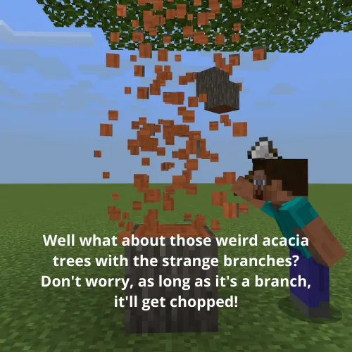 Daraxtni bir zumda kesish — Minecraft mod, rasm 4