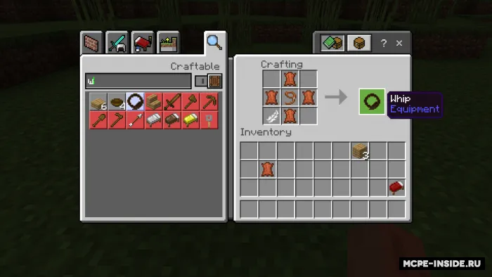 Qamchilar va cho'pda olma — Minecraft mod, rasm 4