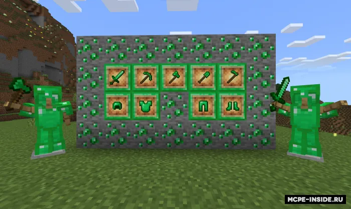 Zumrad asboblar — Minecraft mod, rasm 1
