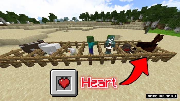 Minecraft, lekin siz moblar yuragi bilan savdo qila olasiz — Minecraft mod, rasm 2