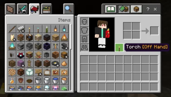 Ikkinchi qo'lda mash'al — Minecraft mod, rasm 2